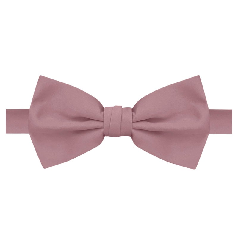 Jacob Alexander Men's Pretied Banded Adjustable Solid Color Bowtie - Dusty Rose - Image 1